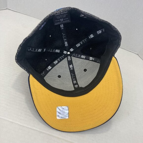 Los Angeles Chargers Hat Cap Fitted Mens 7 1/2 Navy Gray NFL Football New Era - Picture 5 of 11